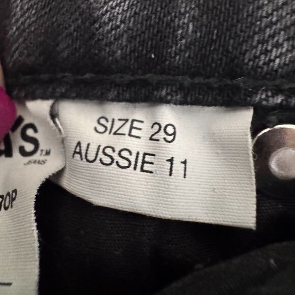 ROLLA’S Black Faded Flare Jeans — Size 29 (AUS 11) — High Rise, Slight Flare Leg - Picture 1 of 10